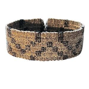Stephanie Schneider hand woven silk chain oxidized end fringe bracelet